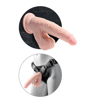 King Cock King Cock Plus 9" Triple Density Cock w/Swinging Balls - Ivory - Image 3