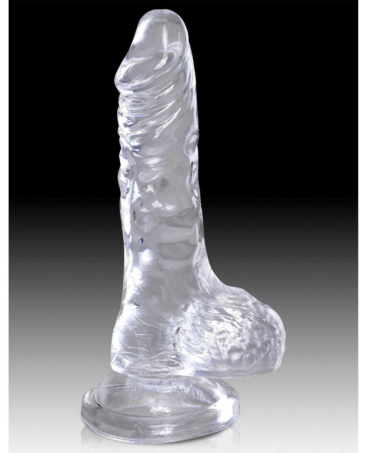 King Cock King Cock Clear 4" Cock w/Balls