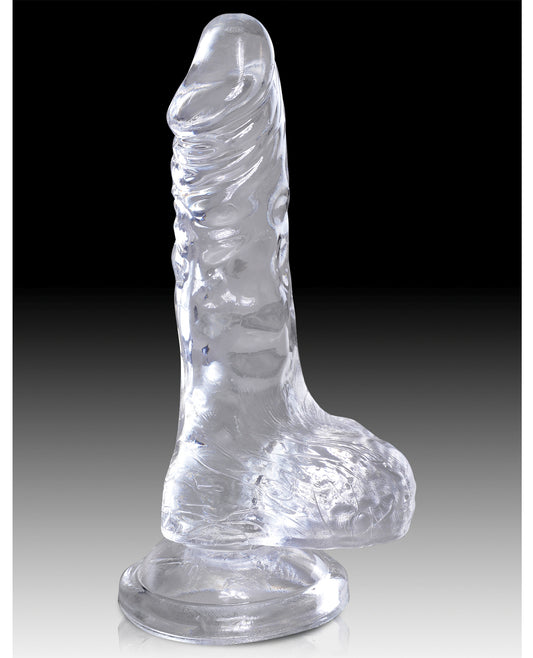 King Cock King Cock Clear 4" Cock w/Balls