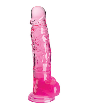 King Cock King Cock Clear 8" Cock w/Balls - Pink - Image 2