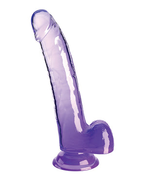 King Cock King Cock Clear 9" Cock w/Balls - Purple - Image 2
