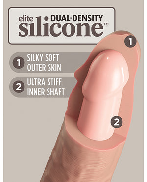 King Cock Elite King Cock Elite 6" Dual Density Silicone Cock - Light