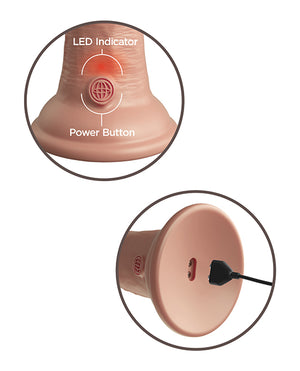 King Cock Elite King Cock Elite 6" Dual Density Vibrating Silicone Cock - Light - Image 5