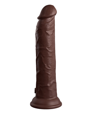 King Cock Elite King Cock Elite 9" Dual Density Vibrating Silicone Cock w/Remote - Brown - Image 5