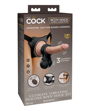 King Cock Elite King Cock Elite Ultimate Vibrating Silicone Body Dock Kit w/Remote - Image 2