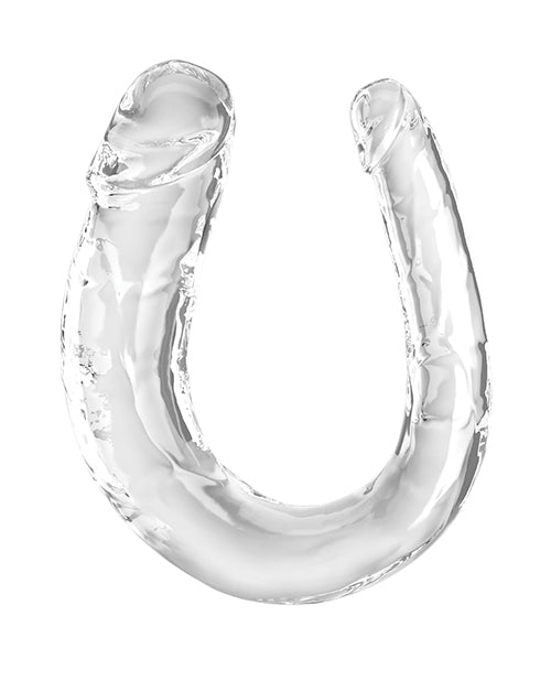 King Cock King Cock Clear Medium Double Trouble Dildo - Clear - Image 2
