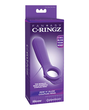 Fantasy C-Ringz Fantasy C-Ringz Ride N' Glide Couples Ring - Purple - Image 2