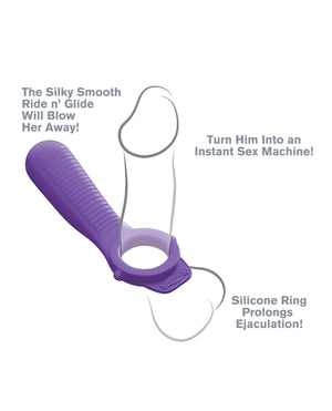 Fantasy C-Ringz Fantasy C-Ringz Ride N' Glide Couples Ring - Purple - Image 5