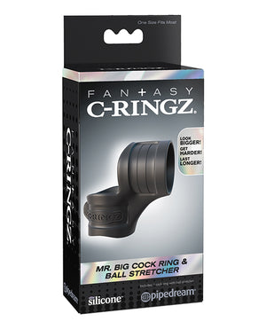 Fantasy C-Ringz Fantasy C-Ringz Mr. Big Cock Ring &amp; Ball Stretcher - Black - Image 2