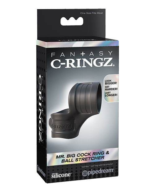 Fantasy C-Ringz Fantasy C-Ringz Mr. Big Cock Ring &amp; Ball Stretcher - Black - Image 2