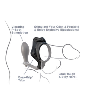 Fantasy C-Ringz Fantasy C-Ringz Rock Hard Ass-Gasm Vibrating Ring - Black - Image 5