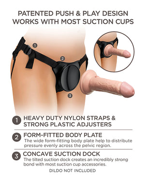 King Cock Elite King Cock Elite Beginner's Body Dock Strap On Harness - Black