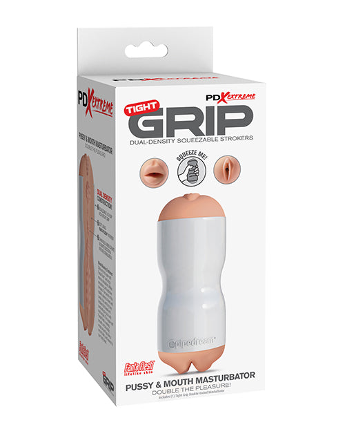 PDX Extreme Pipedream Extreme Toyz Tight Grip Dual Density Squeezable Strokers - Pussy &amp; Mouth