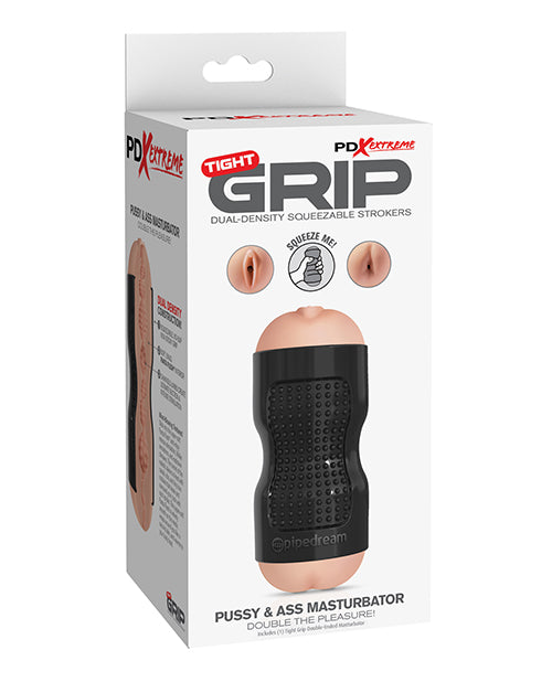 PDX Extreme Pipedream Extreme Toyz Tight Grip Dual Density Squeezable Strokers - Pussy &amp; Ass