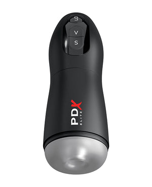 PDX Elite PDX Elite Suck-O-Matic Vibrating Stroker - Frosted/Black - Image 2