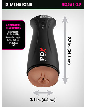 PDX Elite PDX Elite Fuck Gasm Pussy Stroker - Brown - Image 3
