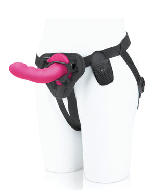 Pegasus Pegasus 6" Rechargeable Ripple Peg w/Adjustable Harness &amp; Remote - Pink - Image 2