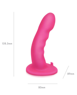 Pegasus Pegasus 6" Rechargeable Ripple Peg w/Adjustable Harness &amp; Remote - Pink - Image 4