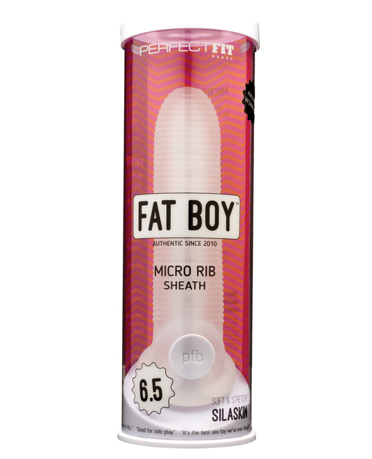 Perfect Fit Perfect Fit Fat Boy Micro Ribbed Sheath 6.5" - Clear - Image 2
