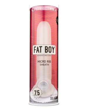 Perfect Fit Perfect Fit Fat Boy Micro Ribbed Sheath 7.5" - Clear - Image 3