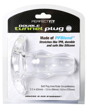 Perfect Fit Perfect Fit Double Tunnel Plug Medium - Clear