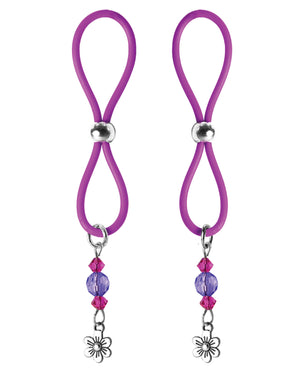 Bijoux de Nip Bijoux de Nip Nipple Halos Flower Charm - Purple