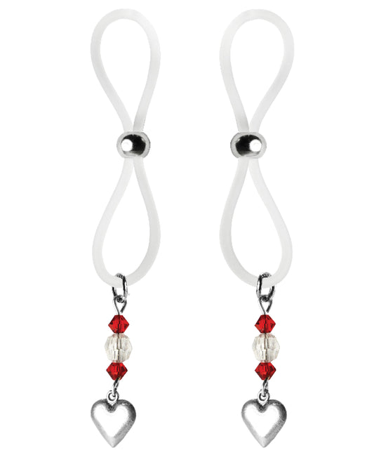 Bijoux de Nip Bijoux de Nip Nipple Halos Heart Charm - Red/Clear