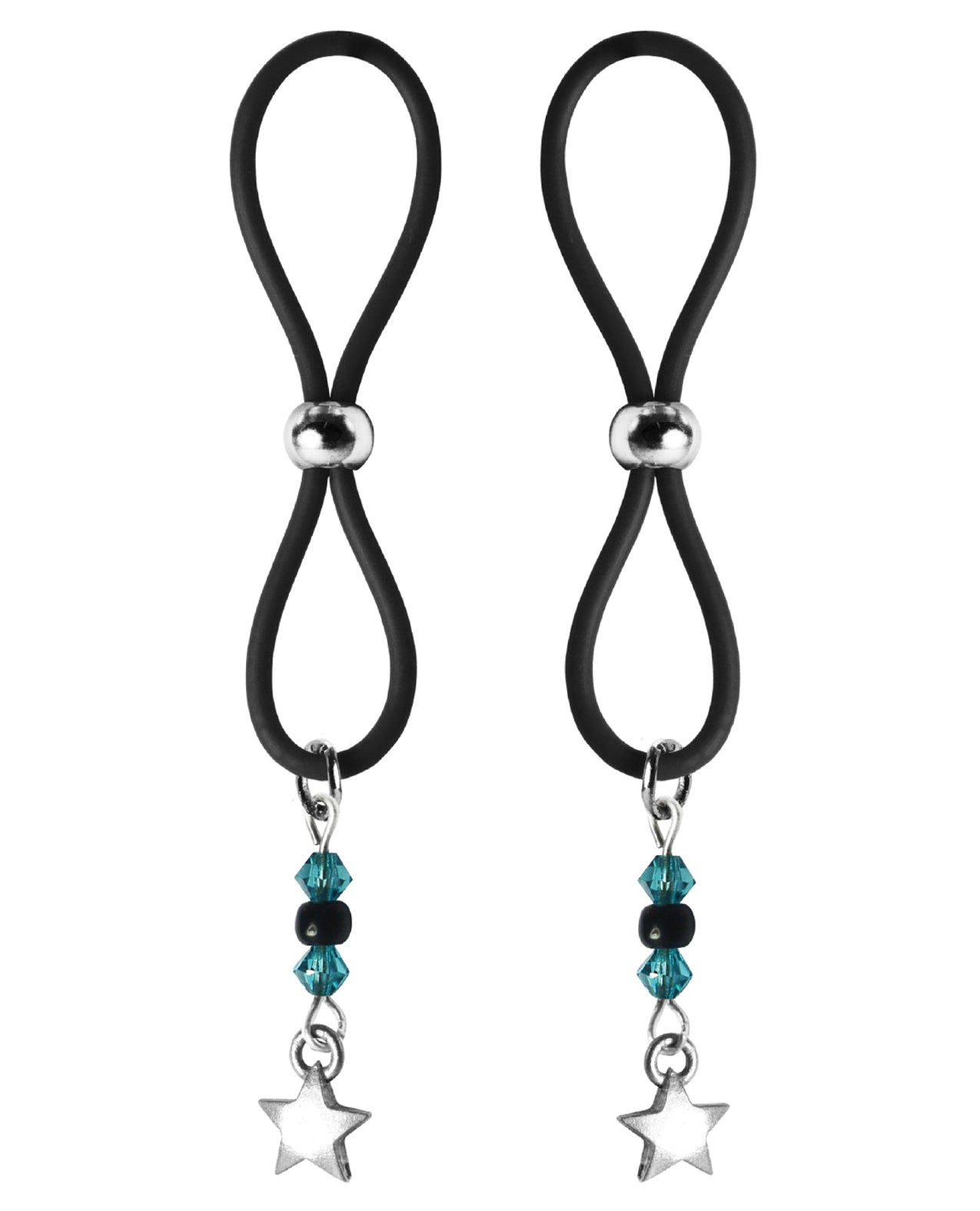 Bijoux de Nip Bijoux de Nip Nipple Halos Star Charm - Turquoise/Black