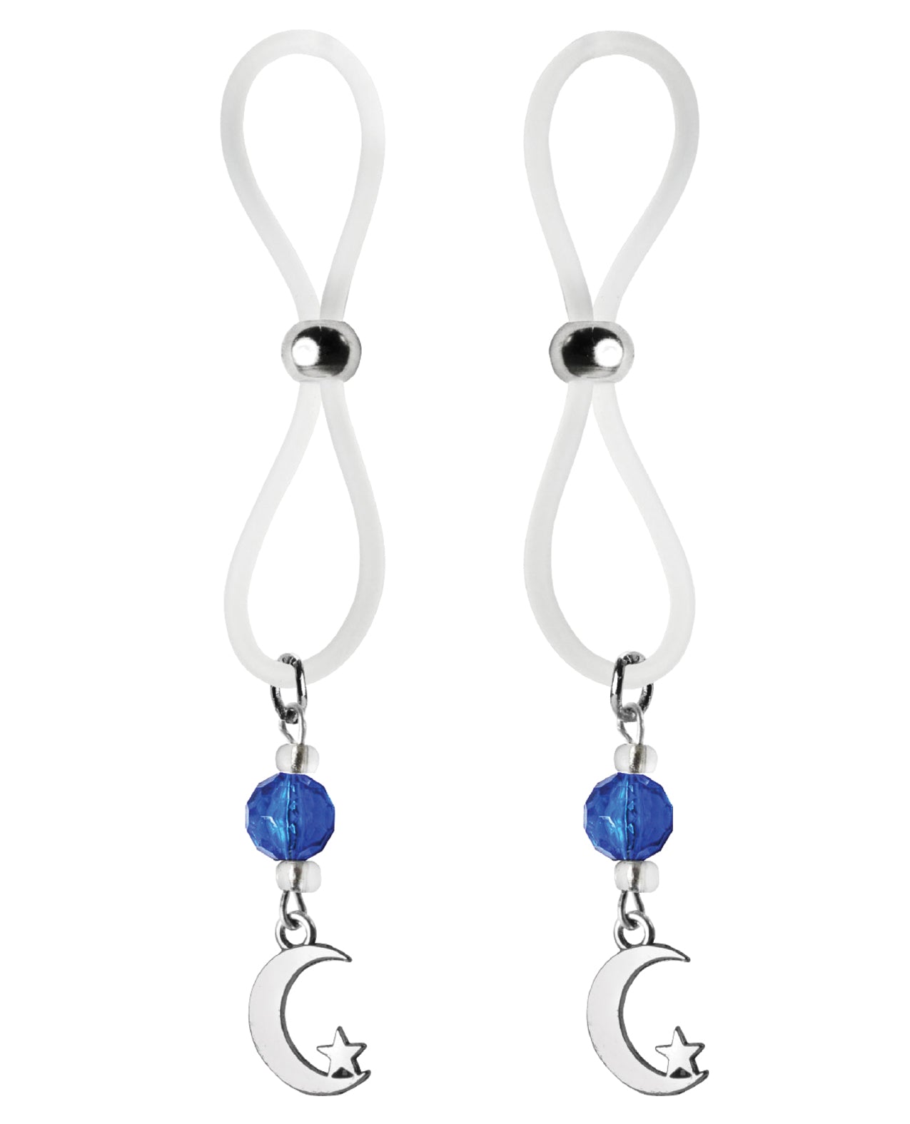 Bijoux de Nip Bijoux de Nip Nipple Halos Moon &amp; Star Charm - Blue/Clear