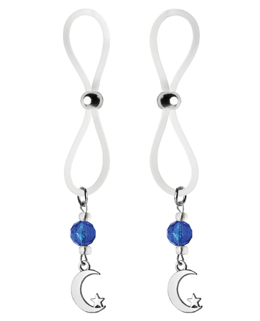 Bijoux de Nip Bijoux de Nip Nipple Halos Moon &amp; Star Charm - Blue/Clear