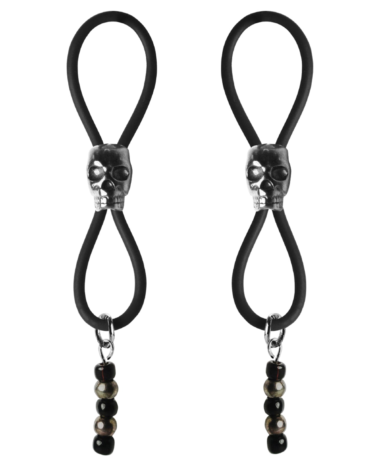 Bijoux de Nip Bijoux de Nip Nipple Halos Black Skull Slider - Black/Silver