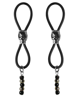 Bijoux de Nip Bijoux de Nip Nipple Halos Black Skull Slider - Black/Silver