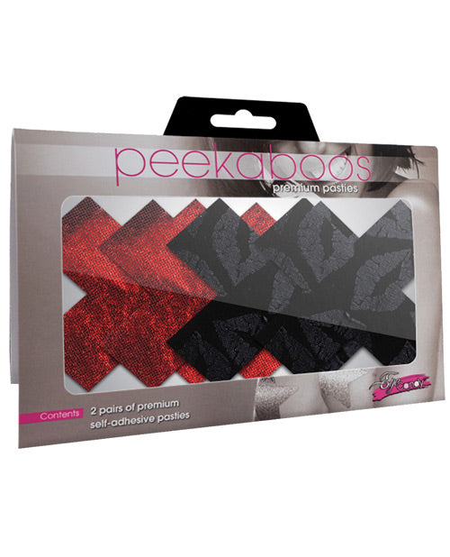 Peekaboos Stolen Kisses Xs - Red &amp; Black Pack of 2