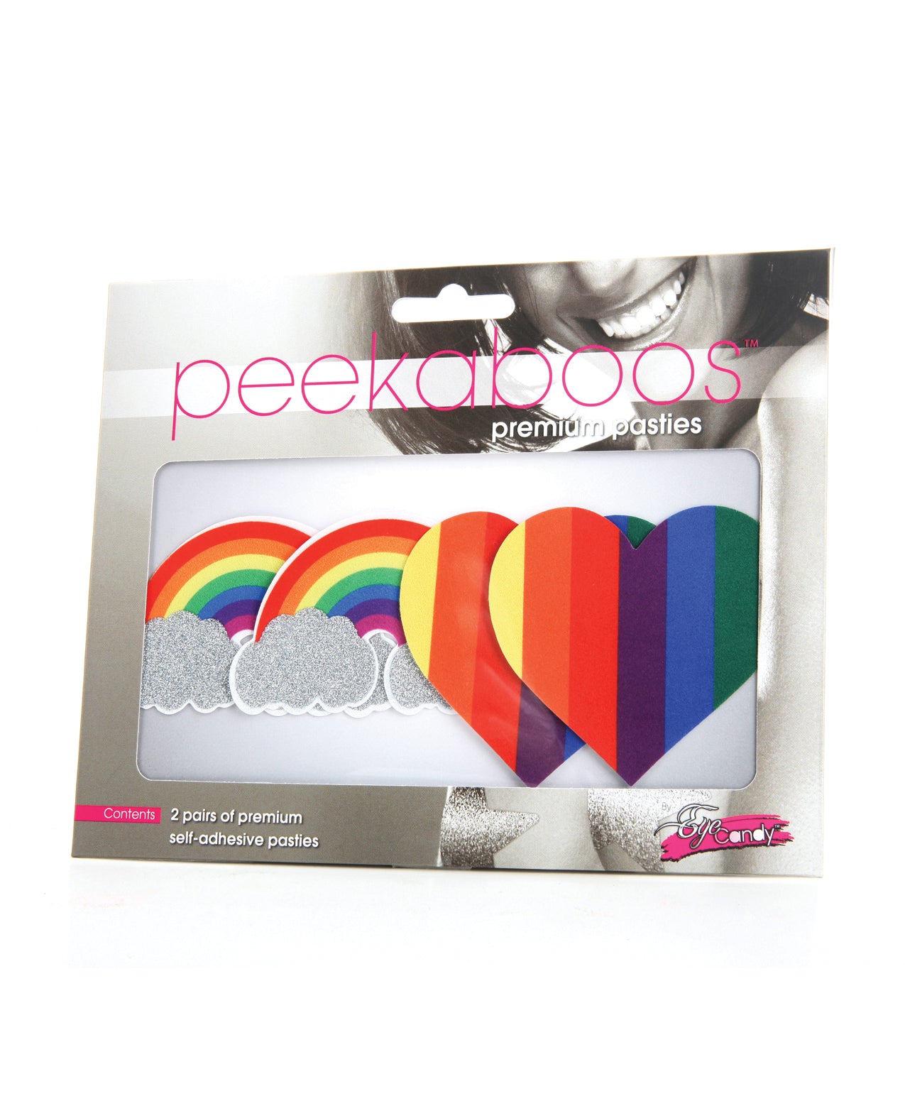 Peekaboos Peekaboos Pride Glitters Rainbows &amp; Hearts - Pack of 2