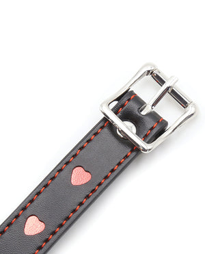 Plesur Plesur Heart Ball Gag w/Red Hearts - Black - Image 5