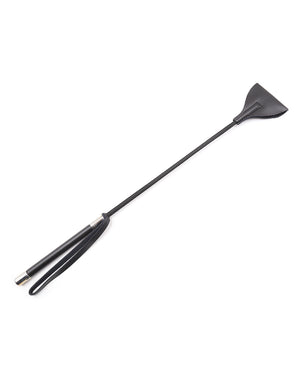 Plesur Plesur 21" Wide Tip Leather Crop - Black