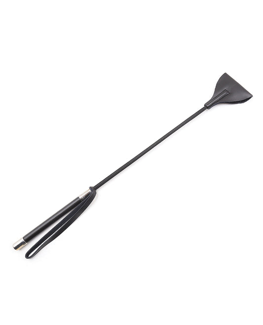 Plesur Plesur 21" Wide Tip Leather Crop - Black