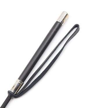 Plesur Plesur 21" Wide Tip Leather Crop - Black - Image 4
