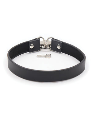 Plesur Plesur PVC Collar w/Heart Lock - Black