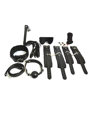 Plesur Plesur Everything Bondage 12 Piece Kit - Black
