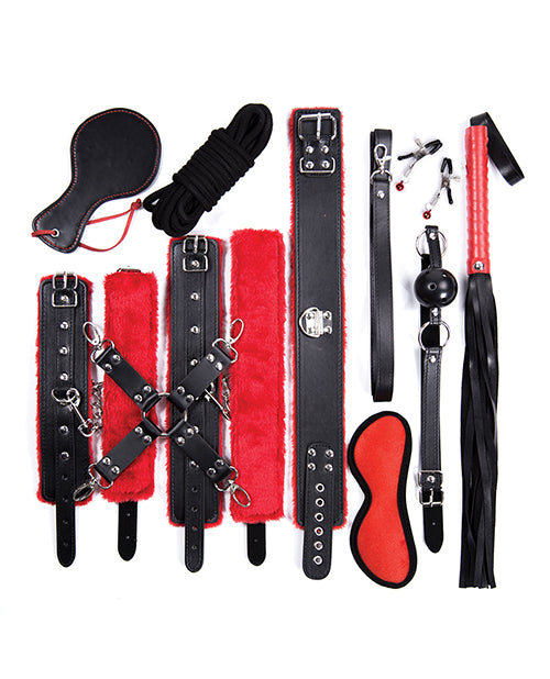 Plesur Plesur Deluxe Bondage Kit - Black/Red