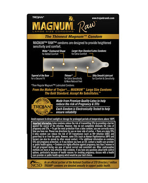 Trojan Trojan Magnum Raw Condoms - Pack of 10 - Image 2