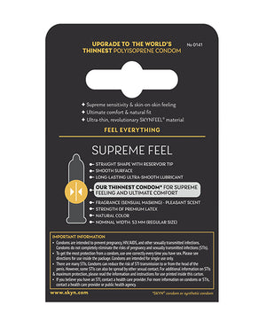 Lifestyles Lifestyles SKYN Supreme Feel Condoms - Pack of 3 - Image 2