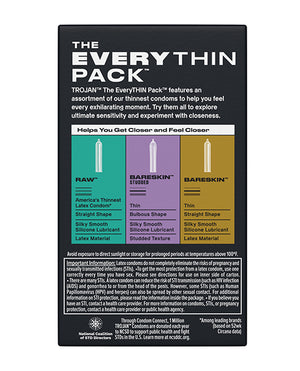 Trojan Trojan BareSkin EveryTHIN Condoms - Variety Pack of 10 - Image 3