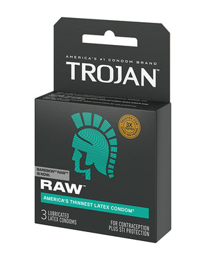 Trojan Trojan Raw Condoms - Pack of 3 - Image 2
