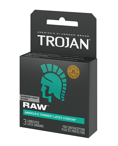 Trojan Trojan Raw Condoms - Pack of 3 - Image 2