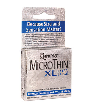 Kimono Kimono Microthin XL Condoms - Pack of 3