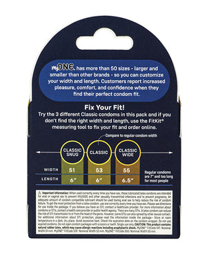One My One Classic Sampler Condoms - Pack of 3 - Image 2