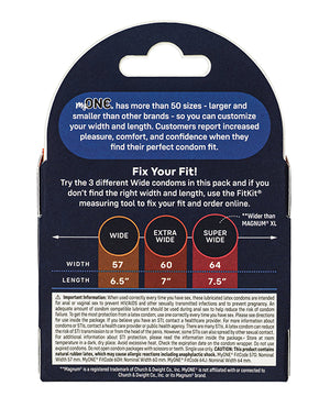 One My One Large Sampler Condoms - Pack of 3 - Image 2
