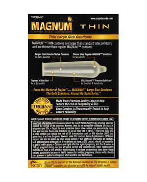 Trojan Magnum Thin Condoms - Pack of 12 - Image 3